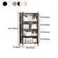 Folding Steel Industrial Etagere Bookshelf Open Bookshelf with Caster Wheels Clearhalo 'Bookcases' 'furn' 'furn_bookcases' 'Furniture' 'furniture_bookcases' 'Office Furniture' 1200x1200_e9f315d9-3425-40dd-8a62-4690adf147da
