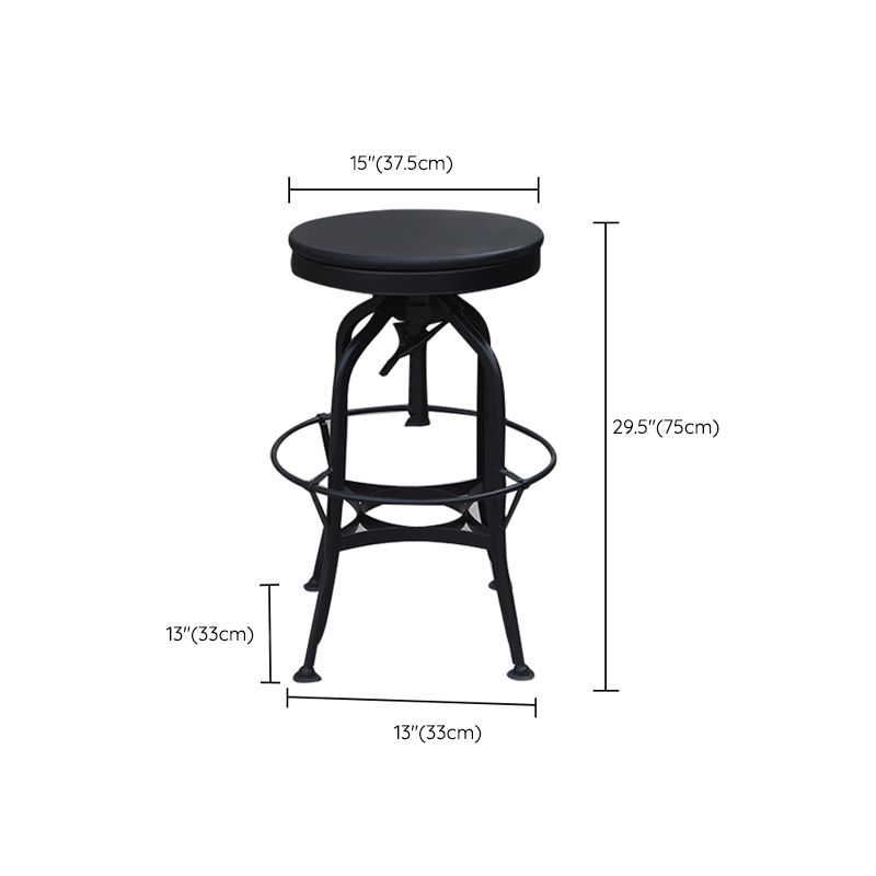 Industrial Metal Legs Bar Stools Indoor Faux Leather Counter Chair Clearhalo 'Bar Furniture' 'Bar Stools' 'bar_stools' 'furn' 'furn_bar_stools' 'Furniture' 'Kitchen & Dining Furniture' 1200x1200_e9f3dcbd-2936-40ba-a5d6-789a910c398b