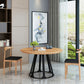 Round Dining Table Contemporary Dining Table with Pedestal for Dining Room Clearhalo 'Dining Tables & Seating' 'Dining Tables' 'dining_table' 'furn' 'furn_dining_table' 'Furniture' 'Kitchen & Dining Furniture' 1200x1200_e9f4bd12-90ee-4858-bbc5-4633581ae509