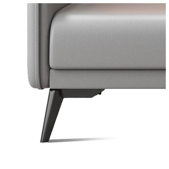 24,8 "Hochglamsofa Kunstleder/echter Ledertuxedo -Armsofa mit Kissen