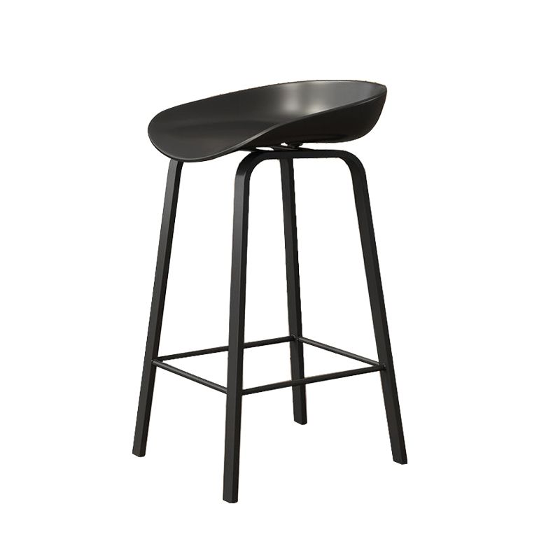 Indoor Contemporary Plastic Bucket Seat Bar Stool with Footrest Clearhalo 'Bar Furniture' 'Bar Stools' 'bar_stools' 'furn' 'furn_bar_stools' 'Furniture' 'Kitchen & Dining Furniture' 1200x1200_e9f5b6a3-af75-4d46-a0e7-9ea89fd1bc33