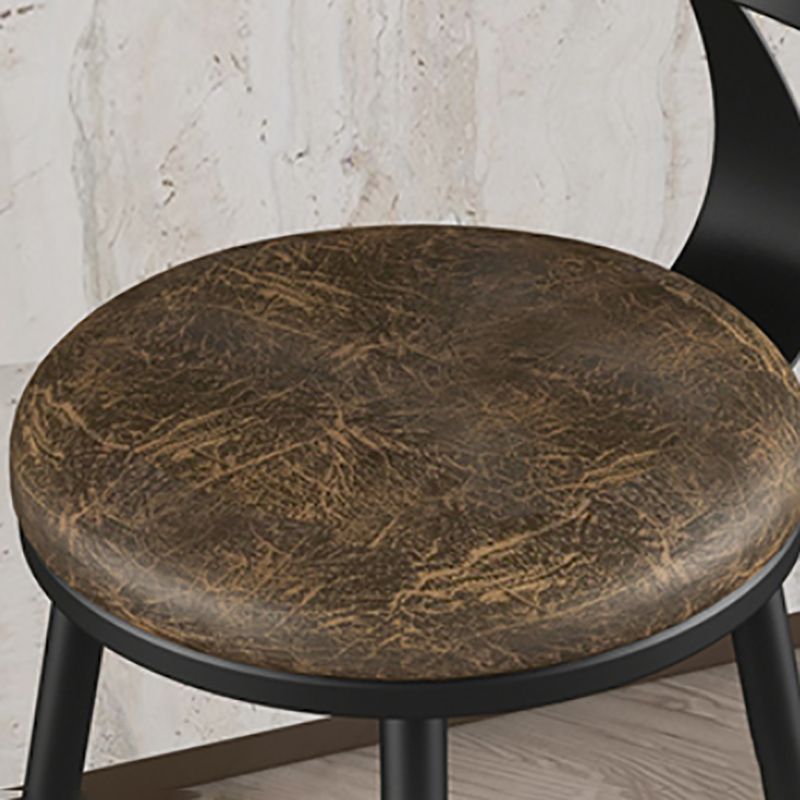 Modern Armless Backrest Counter Stool Iron Bar Stool with Seat and Pedal for Bar Clearhalo 'Bar Furniture' 'Bar Stools' 'bar_stools' 'furn' 'furn_bar_stools' 'Furniture' 'Kitchen & Dining Furniture' 1200x1200_e9f5e847-2b29-4a9e-bf70-5c4d2f5e629e