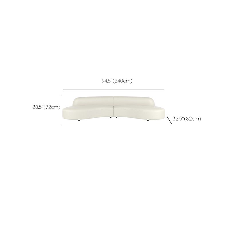 Scandinavian Beige Sectional Sofa with Tight Back Armless Sofa Clearhalo 'furn' 'furn_sectionals' 'Furniture' 'Living Room Furniture' 'Sectionals' 1200x1200_e9f886b4-db3b-4c1f-a2b3-28a7c833974a