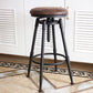 Tabouret de comptoir rotatif industriel sans bras, tabouret de Bar en fer avec pédale pour café