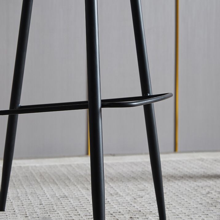 Scandinavian Home Leather Stool Footrest Matte Finish Barstool Clearhalo 'Bar Furniture' 'Bar Stools' 'bar_stools' 'furn' 'furn_bar_stools' 'Furniture' 'furniture_bar_stools' 'Kitchen & Dining Furniture' 1200x1200_e9f97fd6-494f-4266-a3d7-bcf4ca12e14c