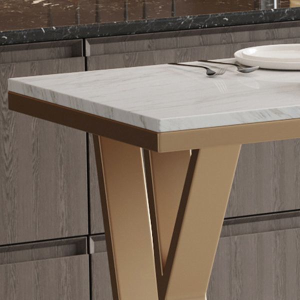 Juego de mesa de pub rectangular de lujo, juego de mesa de bistró con tapa de piedra sinterizada de 1/2/5 piezas