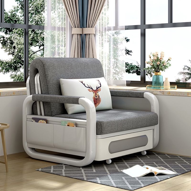 Divano contemporaneo di miscela di cotone con letto in grigio con deposito