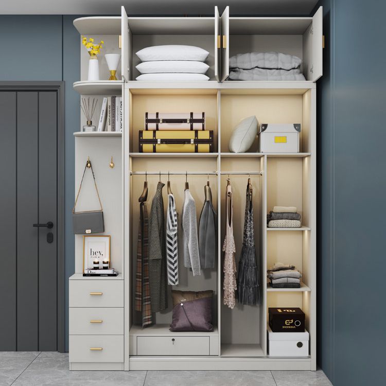 Hersteller Holz weißer Lagerschrank mit Schiebetür modernem Schrank mit Schubladen