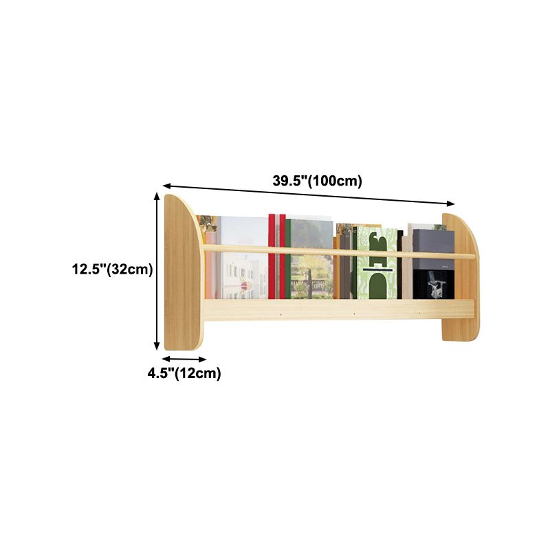 Pine Wood Wall Mounted Bookshelf Natural Scandinavian Bookcase for Bedroom Clearhalo 'Bookcases' 'Furniture' 'furniture_bookcases' 'Office Furniture' 1200x1200_e9fcb33c-e89d-49b2-99b3-0ed332fc9256