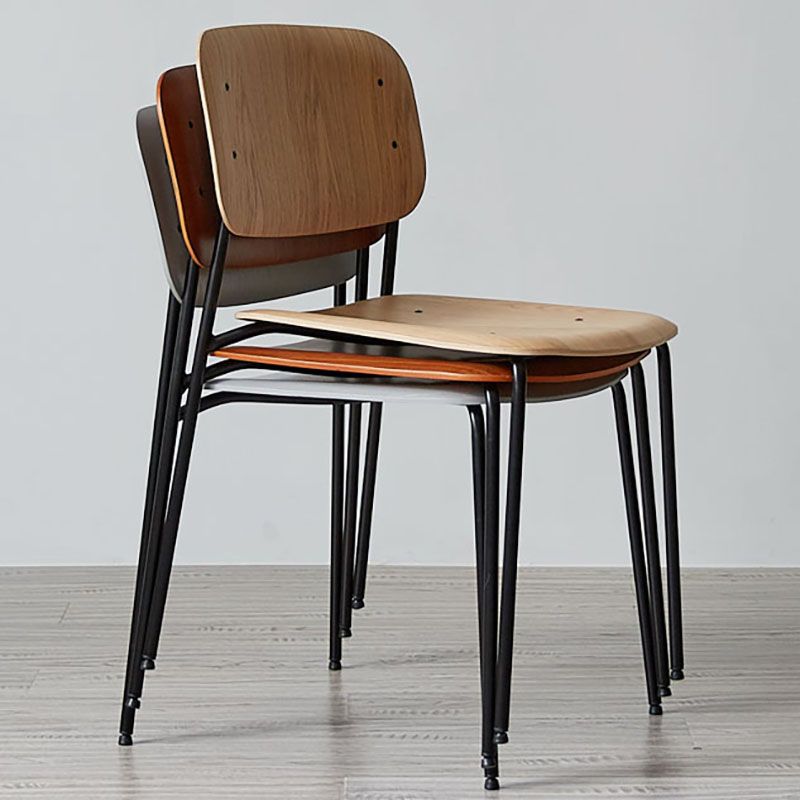 Industrial Metal Dining Room Chair Armless Open Back Dining Side Chair for Home Use Clearhalo ' kitchen&dining_furn' 'Dining Chairs' 'Dining Tables & Seating' 'dining_chair' 'furn' 'furn_dining_chair' 'Furniture' 'furniture_dining_chair' 'Kitchen & Dining Furniture' 'kitchen' 1200x1200_e9fd0a44-6d7c-4314-bcef-c77f8a2925f9