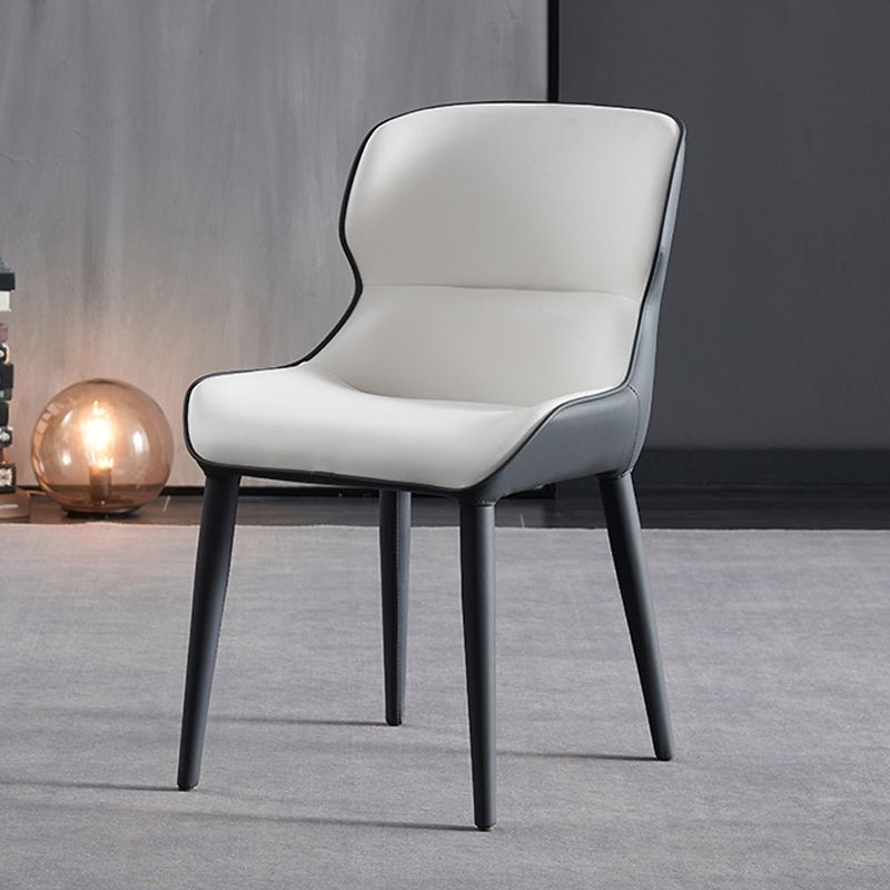 Modern Faux Leather Indoor Upholstered Dining Chair Matte Finish Wingback Side Chair Clearhalo 'Dining Chairs' 'Dining Tables & Seating' 'dining_chair' 'furn' 'furn_dining_chair' 'Furniture' 'furniture_dining_chair' 'Kitchen & Dining Furniture' 1200x1200_ea01878d-cfeb-43c5-bb44-bc916b0896d6