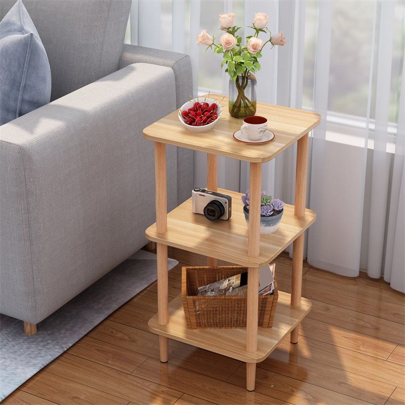 Engineered Wood 4 Legs End Table 2/3-tier Side Table for Living Room Clearhalo 'Coffee & Accent Tables' 'End & Side Tables' 'end_side_tables' 'furn' 'furn_end_side_tables' 'Furniture' 'Living Room Furniture' 1200x1200_ea02a966-4196-42ac-b787-979506c2b1bb
