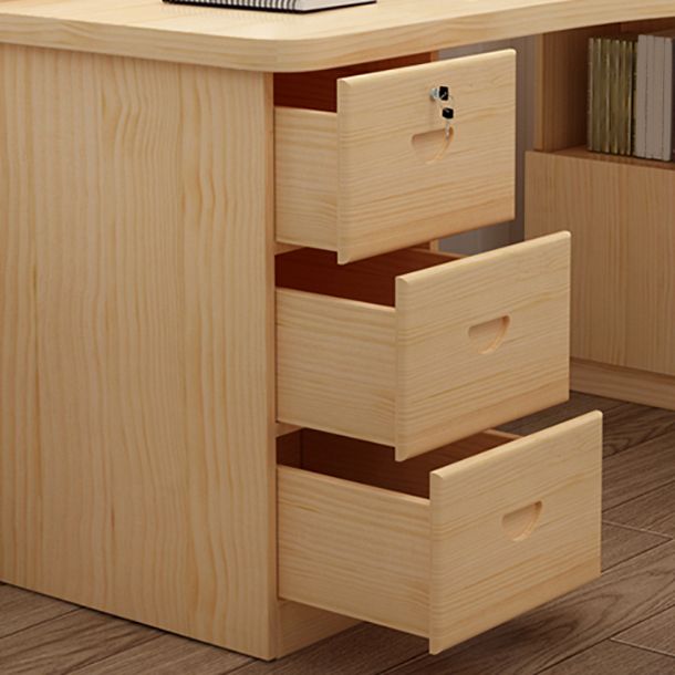 Distanza di libreria con angolo in legno massiccio moderno da 29,5 pollici per la scrivania per la casa