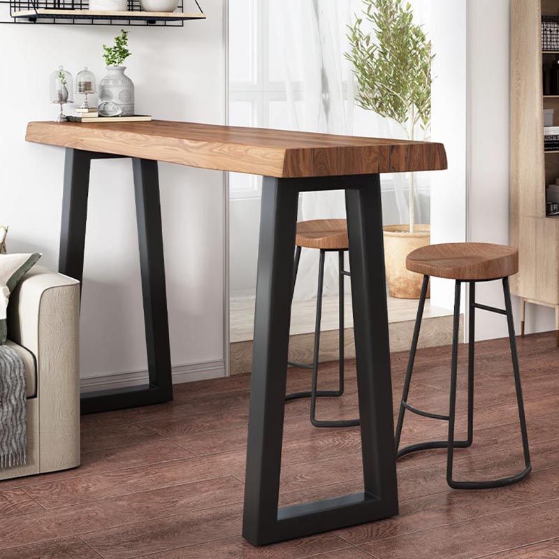 Living Room Solid Wood Counter Wine Table Sled Modern Natural Bar Height Pub Table Clearhalo 'Bar Furniture' 'Bar Tables' 'bar_tables' 'furn' 'furn_bar_tables' 'Furniture' 'Kitchen & Dining Furniture' 1200x1200_ea03ed5e-e2ef-44bd-826b-66b4074d5f82