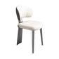 Leather Dining Chairs Open Back Dining Side Chair for Kitchen