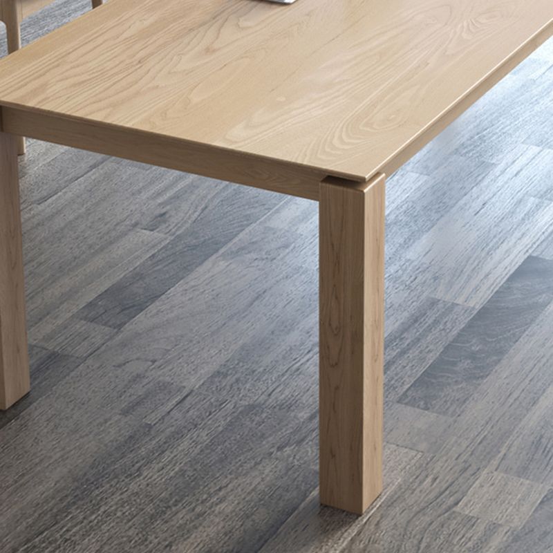 Solid Wood Rectangle Dining Table Modern Contemporary Kitchen Fir Wood Table with 4 Legs Clearhalo ' dining_table' 'Dining Tables & Seating' 'Dining Tables' 'furn' 'furn_dining_table' 'Furniture' 'furniture_dining_table' 'Kitchen & Dining Furniture' 'kitchen&dining_furn' 'kitchen' 'kitchen_dining_table' 1200x1200_ea053420-57d4-49c3-ab21-99625baa6bfc
