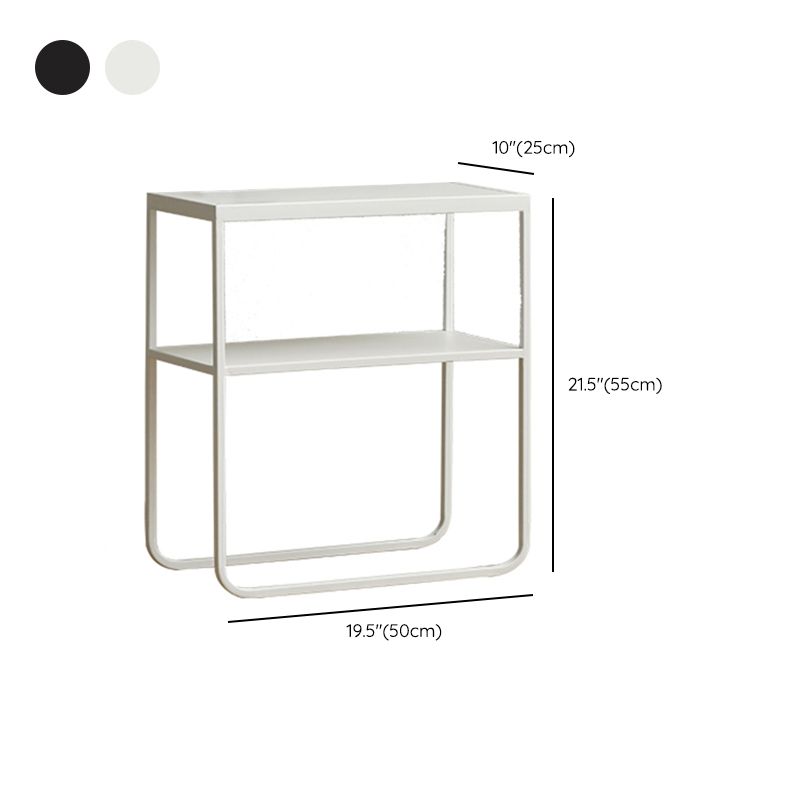 21,65 "tavolo laterale alto 4 gambe tavolo di divano di divano laterale con scaffale