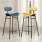 Faux Leather Bar Stools Scandinavian Low Back Armless Barstool with 4 Iron Legs Clearhalo 'Bar Furniture' 'Bar Stools' 'bar_stools' 'furn' 'furn_bar_stools' 'Furniture' 'Kitchen & Dining Furniture' 1200x1200_ea078973-0373-4504-b4f0-d13b0d22a5a9