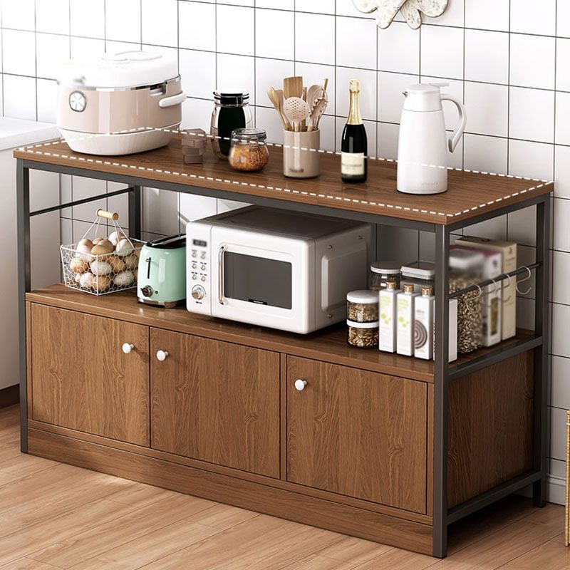 Modern Style Sideboard Metal Open Storage Sideboard for Kitchen Dining Room Clearhalo 'buffet_sideboard' 'Buffets & Sideboards' 'furn' 'furn_buffet_sideboard' 'Furniture' 'Kitchen & Dining Furniture' 1200x1200_ea096ddc-987e-4a76-aa9d-3ce0275f6cb8
