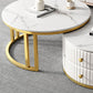 Round Nesting Coffee Table Set Frame Coffee Table Set with 2 Drawers Clearhalo 'Coffee & Accent Tables' 'Coffee Tables' 'coffee_tables' 'furn' 'furn_coffee_tables' 'Furniture' 'Living Room Furniture' 1200x1200_ea0a139f-45d3-47ee-9888-9b0d6775546a
