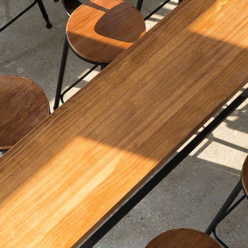 Industrial Rectangle Bar Table Set 1/4/5 Pieces Solid Wood Pub Table Set for Indoor Clearhalo 'Bar Furniture' 'furn' 'furn_home_bar_bar_sets' 'Furniture' 'Home Bars & Bar Sets' 'home_bar_bar_sets' 'Kitchen & Dining Furniture' 1200x1200_ea0c98a6-4f65-490a-8ac7-8f4195e365f0