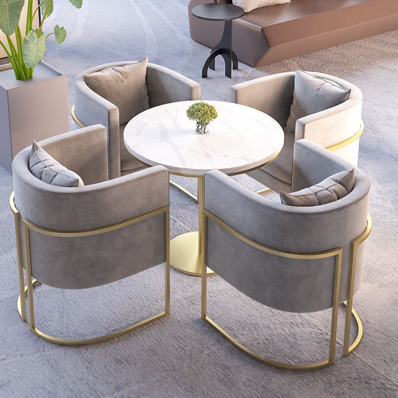 Nordic Sintered Stone Dining Room Set with Metal Base Dining Furniture for Household Clearhalo 'Dining Room Sets' 'Dining Tables & Seating' 'dining_room_set' 'furn' 'furn_dining_room_set' 'Furniture' 'furniture_dining_room_set' 'Kitchen & Dining Furniture' 'kitchen&dining_furn' 'kitchen' 1200x1200_ea0cdef4-9d5c-4a57-9e86-112aa7232728