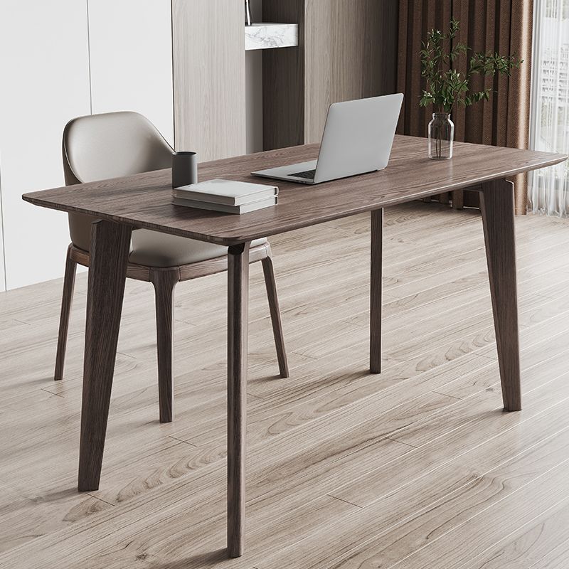 Rectangle Casual Dining Table Brown Tone Fixed Table with Ashwood Solid Wood Clearhalo ' dining_table' 'Dining Tables & Seating' 'Dining Tables' 'furn' 'furn_dining_table' 'Furniture' 'furniture_dining_table' 'Kitchen & Dining Furniture' 'kitchen&dining_furn' 'kitchen' 'kitchen_dining_table' 1200x1200_ea0d5774-4c7f-4015-b740-de7604ae2e03