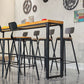 Tabouret de bar à dos basse de style brun de style contemporain avec jambes en métal
