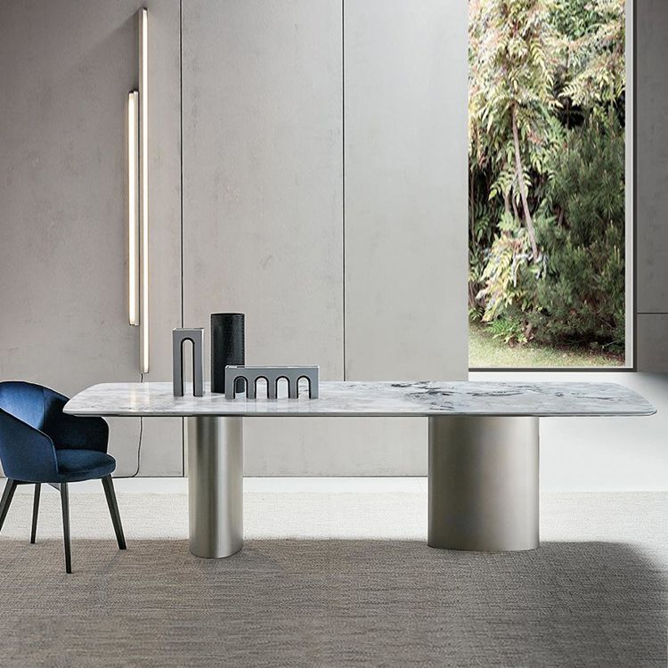 Metal Traditional Luxury Rectangular Table Sintered Stone Top Table for Dining Room Clearhalo ' dining_table' 'Dining Tables & Seating' 'Dining Tables' 'furn' 'furn_dining_table' 'Furniture' 'furniture_dining_table' 'Kitchen & Dining Furniture' 'kitchen&dining_furn' 'kitchen' 'kitchen_dining_table' 1200x1200_ea0e84d1-a2b8-424d-a080-3a250784c1d1