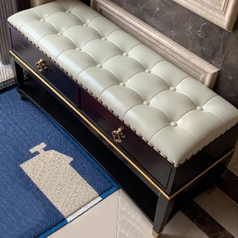 14" W Cushioned Seating Bench Rectangle Shoe Storage Entryway Bench Clearhalo 'Benches' 'Chairs & Seating' 'furn' 'furn_benches' 'Furniture' 'Living Room Furniture' 1200x1200_ea0e8f06-0df4-4148-afdd-3b50baf25841