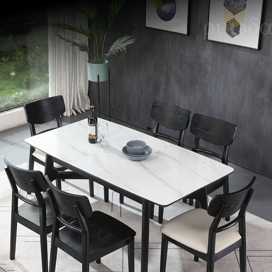 Contemporary Wood Kitchen Chairs Ladder Back Dining Side Chair Clearhalo ' kitchen&dining_furn' 'Dining Chairs' 'Dining Tables & Seating' 'dining_chair' 'furn' 'furn_dining_chair' 'Furniture' 'furniture_dining_chair' 'Kitchen & Dining Furniture' 'kitchen' 1200x1200_ea0f5b67-92c5-4483-a437-f1b8376f1ff5