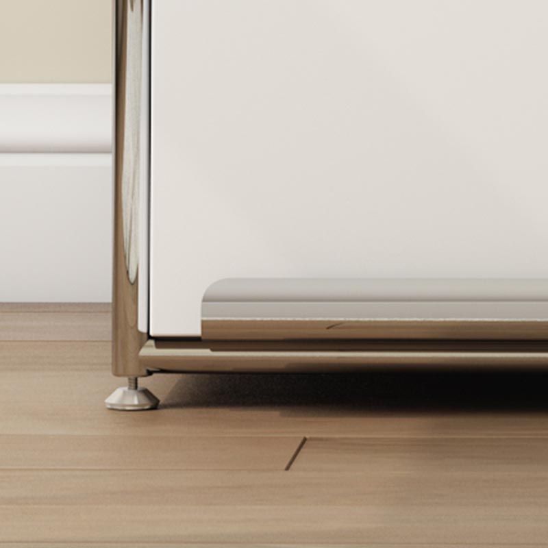 Contemporary Metal Sideboard with Drawers White Dining Buffet for Living Room Clearhalo 'buffet_sideboard' 'Buffets & Sideboards' 'furn' 'furn_buffet_sideboard' 'Furniture' 'Kitchen & Dining Furniture' 1200x1200_ea1214ee-b4f8-41a0-bcf8-199a2bc3001e