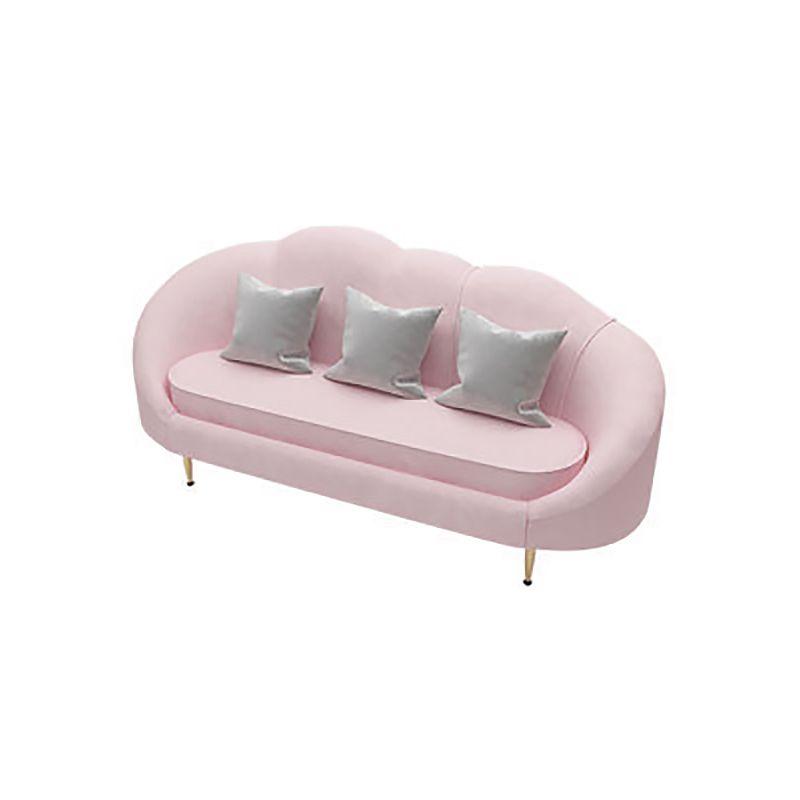 Velvet Curved Sofa Contemporary Sloped Arm Sofa for Living Room Clearhalo 'furn' 'furn_sofas' 'Furniture' 'Living Room Furniture' 'Sofa' 'sofas' 1200x1200_ea1306bd-cdba-4cd2-b69a-6d1a1fd18b72