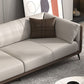 Genuine Leather Sofa Stationary Square Arm Seating for Living Room