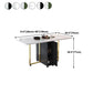 Contemporary Style Dining Table Folding Dining Site Table,59"L x 29.5"W x 29.5"H Clearhalo 'Dining Tables & Seating' 'Dining Tables' 'dining_table' 'furn' 'furn_dining_table' 'Furniture' 'furniture_dining_table' 'Kitchen & Dining Furniture' 'kitchen' 'kitchen_dining_table' 1200x1200_ea162b68-7aec-464b-a5aa-0cce5aa40a63