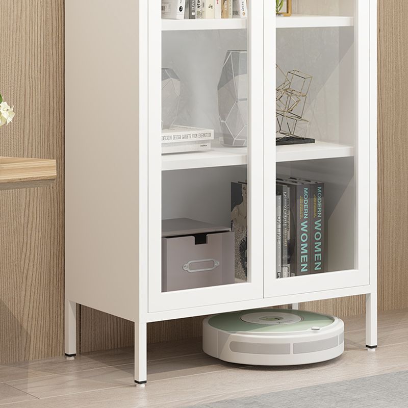 Modern Bookshelf Metal Closed Back Bookcase with Door for Office Clearhalo 'Bookcases' 'furn' 'furn_bookcases' 'Furniture' 'Office Furniture' 1200x1200_ea169846-6a7d-400b-96fa-3ad3d3e0cc26