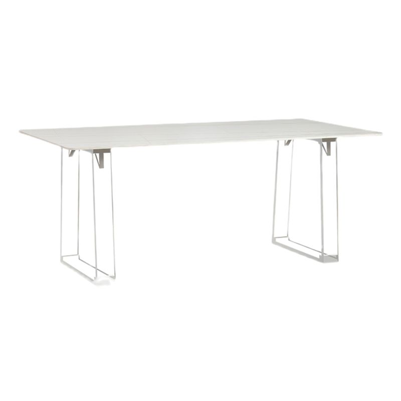 Sintered Stone Top Dining Table Rectangle Dining Table with Acrylic Double Pedestal Base Clearhalo ' dining_table' 'Dining Tables & Seating' 'Dining Tables' 'furn' 'furn_dining_table' 'Furniture' 'furniture_dining_table' 'Kitchen & Dining Furniture' 'kitchen&dining_furn' 'kitchen' 'kitchen_dining_table' 1200x1200_ea16f7a2-dbfe-4d6e-863f-6c69e1f38e45