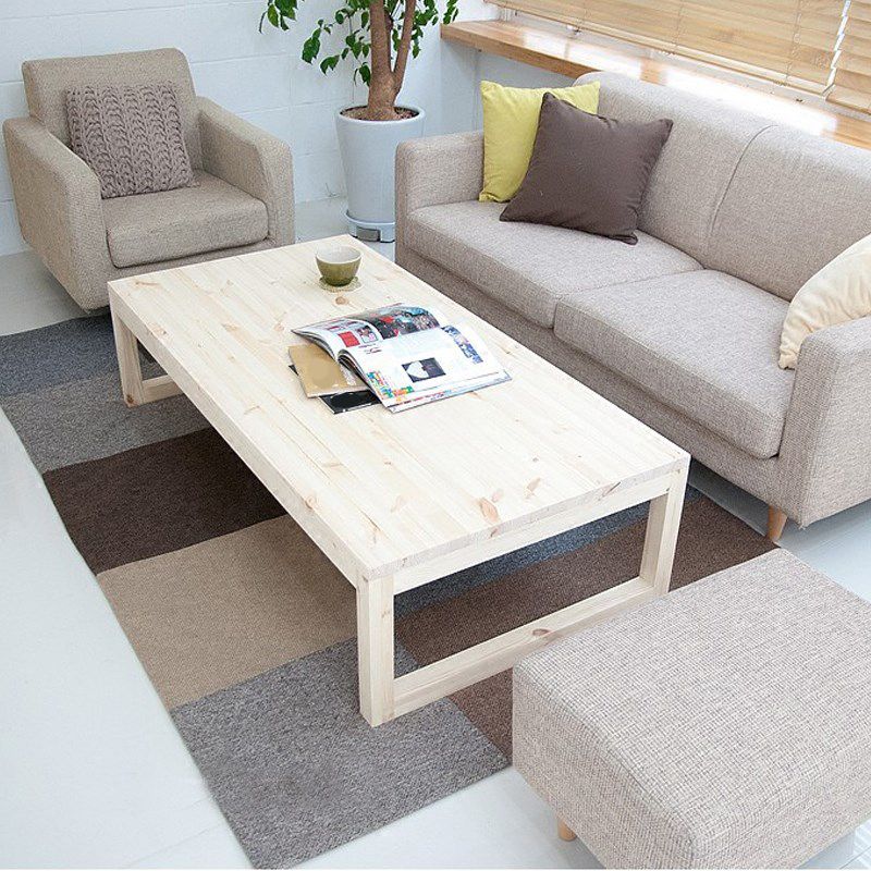 Sled Single Coffee Table Solid Wood Modern Rectangular Cocktail Table Clearhalo 'Coffee & Accent Tables' 'Coffee Tables' 'coffee_tables' 'furn' 'furn_coffee_tables' 'Furniture' 'furniture_coffee_tables' 'Living Room Furniture' 1200x1200_ea17b462-6e59-4dfa-97f4-ee38faa021f4
