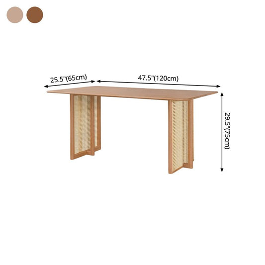 Ashwood Solid Wood Dining Table Wood Color Simplicity Fixed Table for Dining Room Clearhalo ' dining_table' 'Dining Tables & Seating' 'Dining Tables' 'furn' 'furn_dining_table' 'Furniture' 'furniture_dining_table' 'Kitchen & Dining Furniture' 'kitchen&dining_furn' 'kitchen' 'kitchen_dining_table' 1200x1200_ea1868c9-fb82-442f-8de7-82ad3c43a276