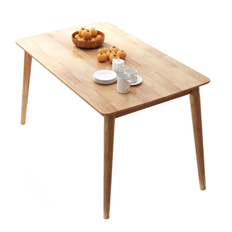 54"L Solid Wood Dining Table 4 Legs Base Rectangle Shape Table in Modern Style Clearhalo ' dining_table' 'Dining Tables & Seating' 'Dining Tables' 'furn' 'furn_dining_table' 'Furniture' 'furniture_dining_table' 'Kitchen & Dining Furniture' 'kitchen&dining_furn' 'kitchen' 'kitchen_dining_table' 1200x1200_ea18e7e4-8a58-4e28-a27f-9d5d2b23ed94