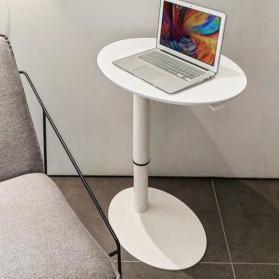 Hauteur de bureau ovale réglable bureau d'écriture en bois pour la maison