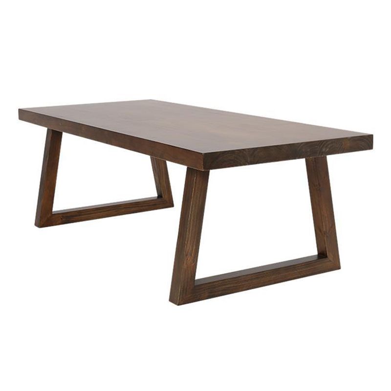 Industrial Style Rectangle Table Wooden Dining Table with Wooden Legs Clearhalo 'Dining Tables & Seating' 'Dining Tables' 'dining_table' 'furn' 'furn_dining_table' 'Furniture' 'Kitchen & Dining Furniture' 1200x1200_ea1a0eb2-4ee1-482d-8aa4-521478e428c4