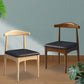 Rubberwood Modern Dining Chair Matte Finish Open Back Side Chair