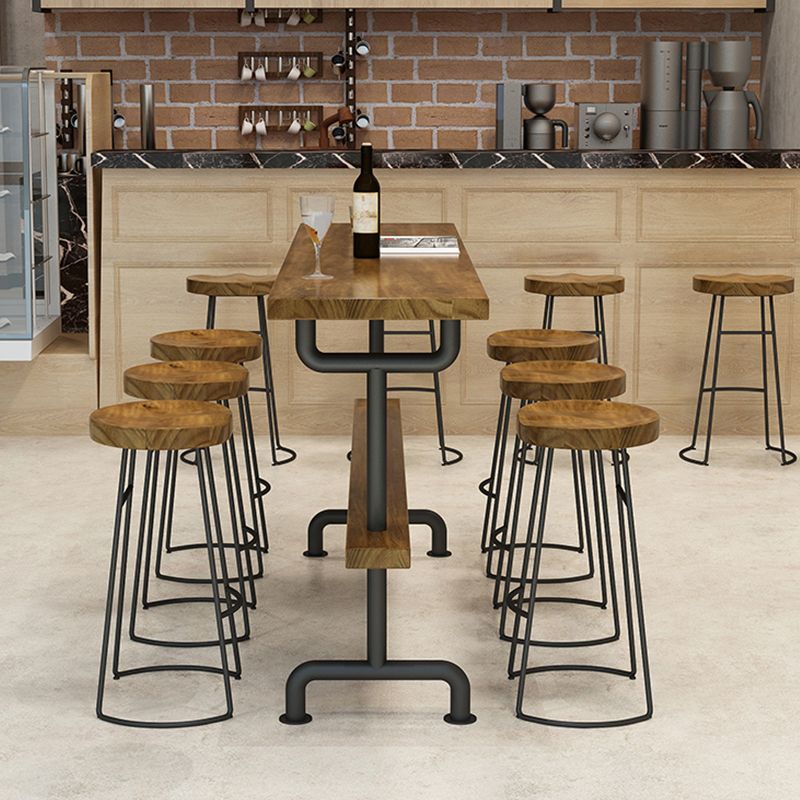 Modern Solid Wood Dining Stools Backless Barstools with Footrest Clearhalo 'Bar Furniture' 'Bar Stools' 'bar_stools' 'furn' 'furn_bar_stools' 'Furniture' 'Kitchen & Dining Furniture' 1200x1200_ea1c6c42-8071-4b15-ad91-c080c273dfd0