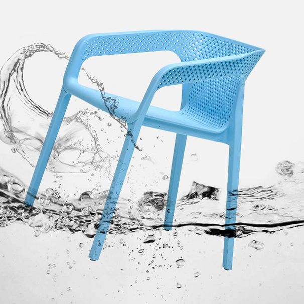 Contemporary Style Multicolor Dining Arm Chair Plastic Stacking Arm Chair Clearhalo ' kitchen&dining_furn' 'Dining Chairs' 'Dining Tables & Seating' 'dining_chair' 'furn' 'furn_dining_chair' 'Furniture' 'furniture_dining_chair' 'Kitchen & Dining Furniture' 'kitchen' 1200x1200_ea1c86b3-17ac-45d0-ab7b-3e3ed35f10a6