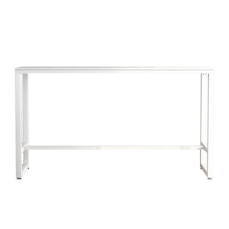 Table de comptoir de bar rectangulaire moderne Table de comptoir de bar en pierre avec pieds en métal
