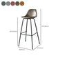 Modern Faux Leather Low Back Bucket Bar Stools with Metal Base Clearhalo 'Bar Furniture' 'Bar Stools' 'bar_stools' 'furn' 'furn_bar_stools' 'Furniture' 'Kitchen & Dining Furniture' 1200x1200_ea1d07dd-f0b6-48e4-abe9-a737d0190a09