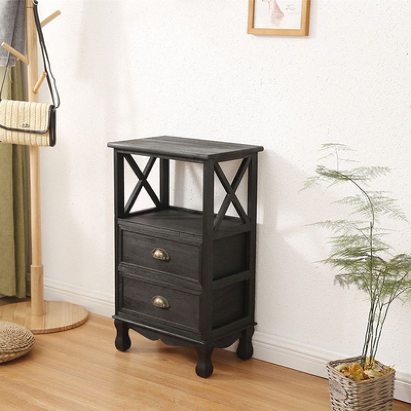 Modern Wood Accent Chest with Drawers and Shelf 11.81" Wide Chest Clearhalo 'Cabinets & Chests' 'cabinets_chests' 'furn' 'furn_cabinets_chests' 'Furniture' 'Living Room Furniture' 1200x1200_ea1d2743-4a36-4724-847e-12e797eb3b95