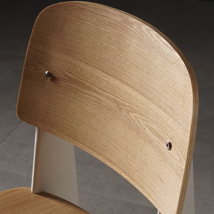 Contemporary Style Dining Room Chairs Metal Armless Chair with Wooden Legs Clearhalo ' kitchen&dining_furn' 'Dining Chairs' 'Dining Tables & Seating' 'dining_chair' 'Furniture' 'furniture_dining_chair' 'Kitchen & Dining Furniture' 'kitchen' 1200x1200_ea1eb485-ff40-4c7c-a0d8-9b54e450f01f