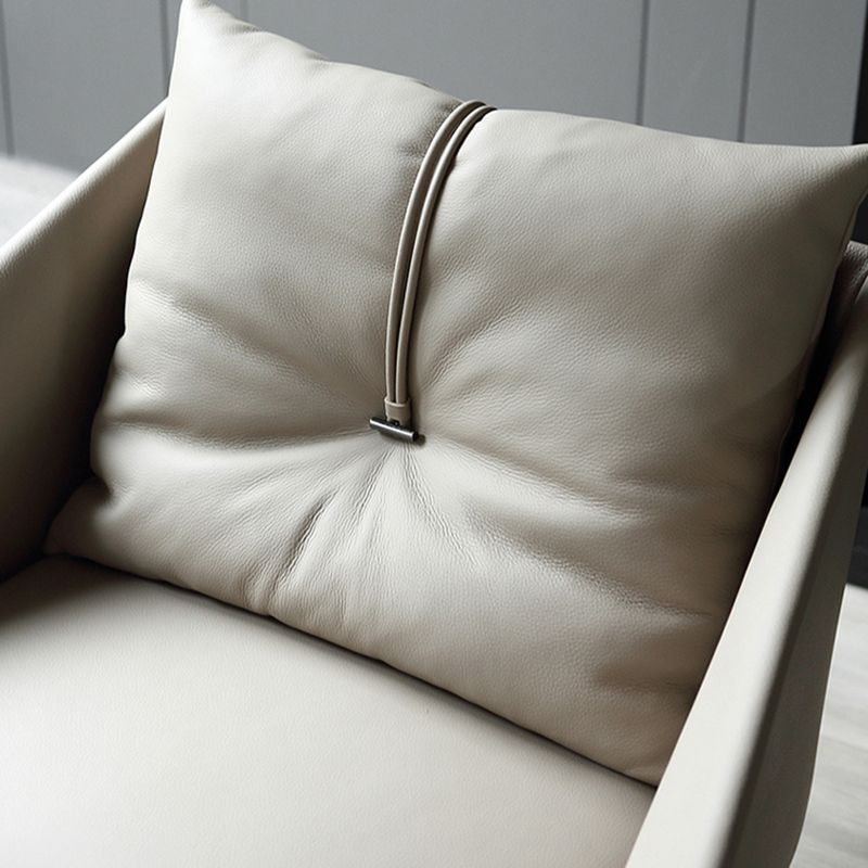 Les bras de faux cuir de couleur unie inclus pivotant avec chaise de canon à coussin